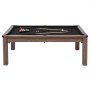 VEVOR 214cm Pool Table Combo Set, 3-in-1 Multi Game Billiards Tables with Dining Top and Ping Pong, 2 Benches for Storage and Accessory, Includes Ball Cue Rack Chalk Brush, for Family Recreation Room