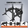 VEVOR Silla Romana, Barra de Dominadas de Pie Ajustable en Altura de 10 Niveles 200 Kg Equipo de Entrenamiento de Fuerza Multifunción con Respaldo Ajustable y Coderas, Estación de Inmersiones Fitness