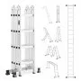 VEVOR Escalera Alta Plegable Multiusos 7 en 1 de 4 Peldaños 1560 x 608 x 2215 mm