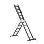 VEVOR Escalera Plegable Multiusos Extensible Alta 7 en 1, 5 Escalones con Estructura en A, Altura de Alcance de 5,8 m, Capacidad de 149,7 kg para el Hogar y el Exterior, 1930 x 708 x 2775 mm, Plata