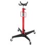 VEVOR Hydraulic Transmission Jack, 1100 lbs / 0.5 Ton Lifting Capacity Telescoping Transmission Jack with Foot Pedal, 360° Swivel Wheel, 112-187 cm High Lifting Height, Lift Hoist for Garage/Shop