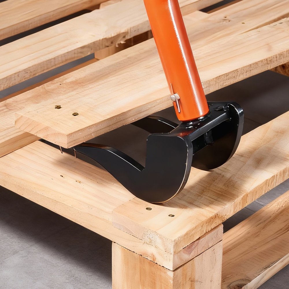 VEVOR Barra de Palanca de Acero al Carbono, Extractor de Palés de 137,16 cm, Capacidad de Carga de 907,18 kg, Herramienta de Desmontaje de Madera con Guantes para Desmontar Tablas de Extracción