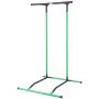 VEVOR Barra de Dominadas de Pie, Estación de Inmersión Altura Ajustable 2 Niveles Carga 100 kg, Equipo de Entrenamiento de Fuerza Multifunción, Torre de Potencia para Fitness Culturismo Hogar, Verde