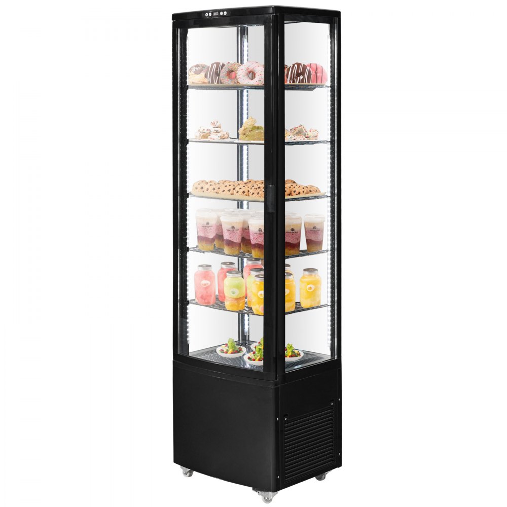 VEVOR Vitrina Refrigerada Comercial 278 L para Pastelería Tartas 5 Niveles LED