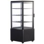 VEVOR Refrigerated Display Case, 85L, 3-Tier Commercial Refrigerated Display Cabinet with LED Lighting, Turbo Cooling, and Frost-Free Air Cooling for Cafes