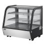 VEVOR Refrigerated Display Case, 115L, 2-Tier Commercial Refrigerated Display Cabinet with LED Lighting, Turbo Cooling, and Frost-Free Air Cooling for Cafes