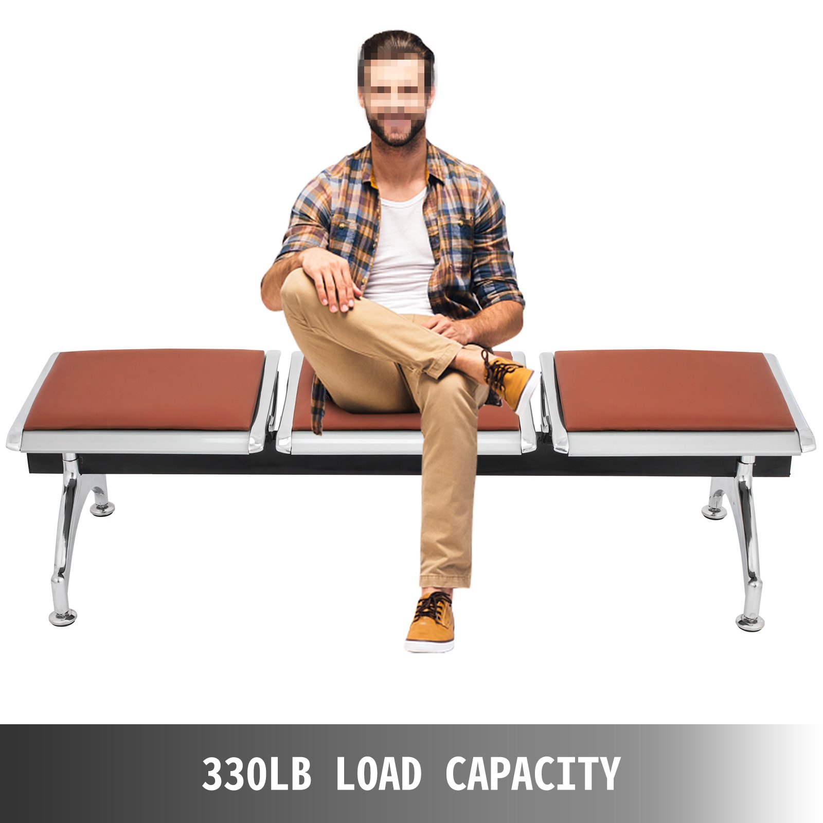 Tres 3 Asientos Silla Oficina Sillon Despacho Sala Espera Cocina Comedor Banco