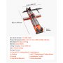 VEVOR 1200 mm Manual Tile Cutter, Upgraded Sliding Head Cutting Tool with Spring-Loaded Base, Angle Fence, Tungsten Carbide Cutting Wheel, Alignment Guide, for DIY Pros, Ceramic, Floor & Wall Tiles