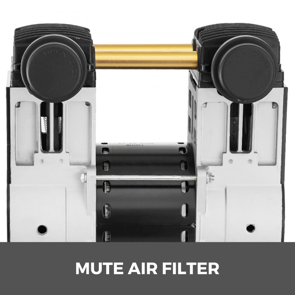 Compresor De Aire Sin Aceite 1500w 50 Litros 250 L/min Portátil Silencioso