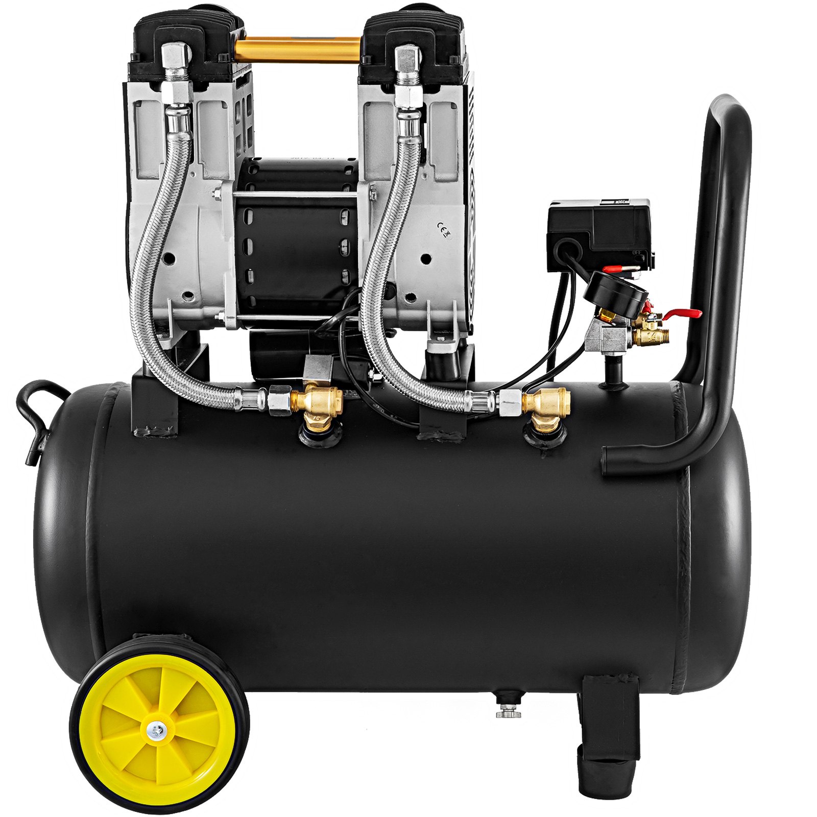 Compresor De Aire Sin Aceite 1500w 50 Litros 250 L/min Portátil Silencioso