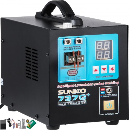 Sunkko 737g+ Maquina De Soldadura De Puntos Por Pulsos Baterias 18650 4300w