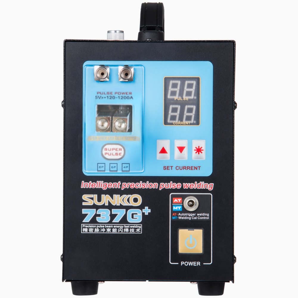 Sunkko 737g+ Maquina De Soldadura De Puntos Por Pulsos Baterias 18650 4300w