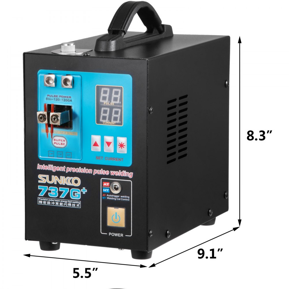 Sunkko 737g+ Maquina De Soldadura De Puntos Por Pulsos Baterias 18650 4300w