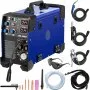 VEVOR Soldadora Inversora, Multifunción Combo 3 en 1 Soldadora MIG, TIG y STICK / MMA, 1 Fase 220 V ± 10% 30 - 120A IP21S Máquina de Soldadura TIG Inverter con Panel de Monitor LCD para Soldar Acero