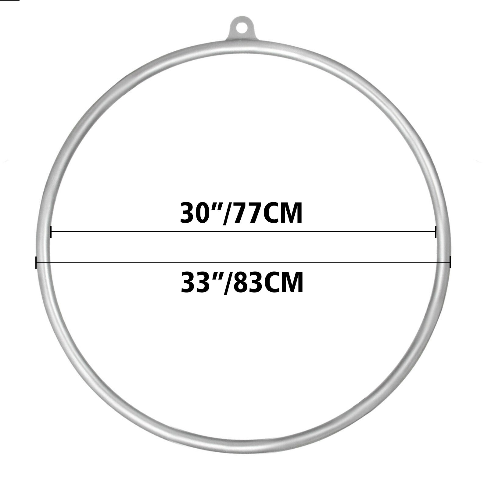 VEVOR Anillo Aéreo Aro de yoga Gimnasio 80cm de Diámetro Conjunto de Anillo Aéreo Invidual Punto Aro Lyra Circo Equipo Aéreo Aro Aéreo Acero Inoxidable Nylon Duradero Estudio Color Plata