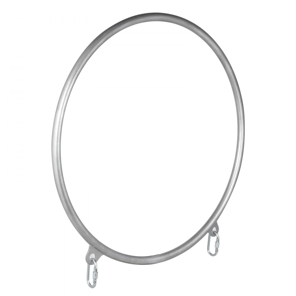 VEVOR Anillo Aéreo Aro de yoga Gimnasio 95cm de Diámetro Conjunto de Anillo Aéreo Invidual 2 Puntos Aro Lyra Circo Equipo Aéreo Aro Aéreo Acero Inoxidable Nylon Duradero Estudio Color Plata