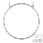 VEVOR Anillo Aéreo Aro de yoga Gimnasio 95cm de Diámetro Conjunto de Anillo Aéreo Invidual 2 Puntos Aro Lyra Circo Equipo Aéreo Aro Aéreo Acero Inoxidable Nylon Duradero Estudio Color Plata