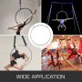 VEVOR Anillo Aéreo Aro de yoga Gimnasio 95cm de Diámetro Conjunto de Anillo Aéreo Invidual 2 Puntos Aro Lyra Circo Equipo Aéreo Aro Aéreo Acero Inoxidable Nylon Duradero Estudio Color Plata