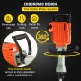 VEVOR Martillo Demoledor Eléctrico 1400 BPM Martillo de Demolición 2200W 220V / 60Hz Martillo de Demolición para Hormigón con 4 Cinceles Reemplazables Llaves y Mango Ergonómico Giratorio de 360°