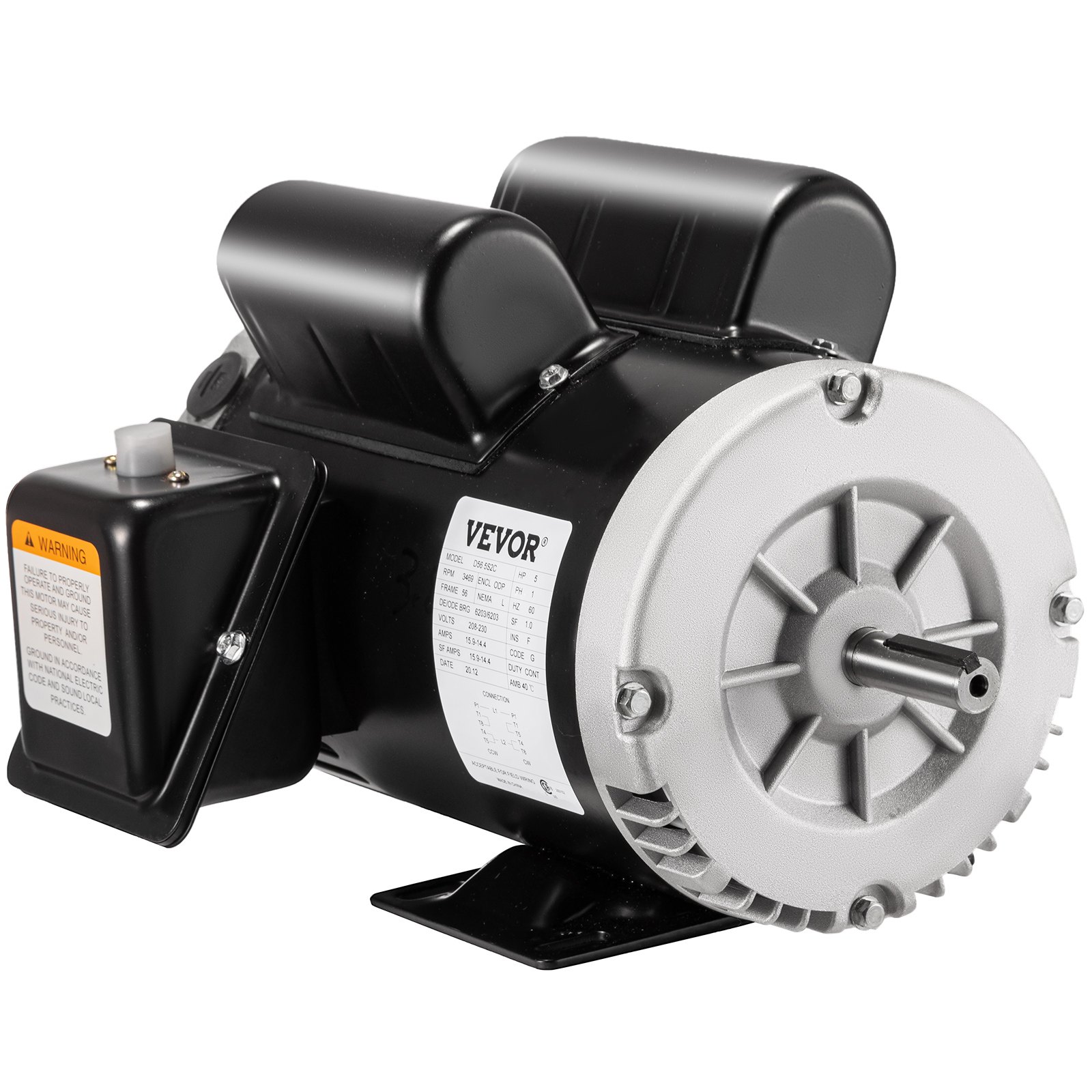 Vevor Nuevo Motor Eléctrico De Compresor De Aire Spl Cm05256 Monofásico