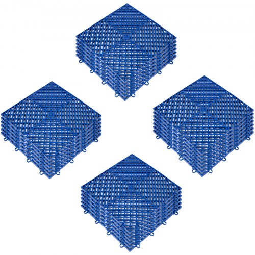 VEVOR Baldosas para Suelo de Polipropileno Losetas de Cubierta de 25 Piezas Azul