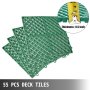 Azulejos de terraza entrelazados VEVOR, verdes, 0,5 pulgadas de espesor, juego de 55 piezas.