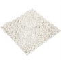 Baldosas de drenaje entrelazadas de color blanco VEVOR con patrón de cuadrícula en relieve.