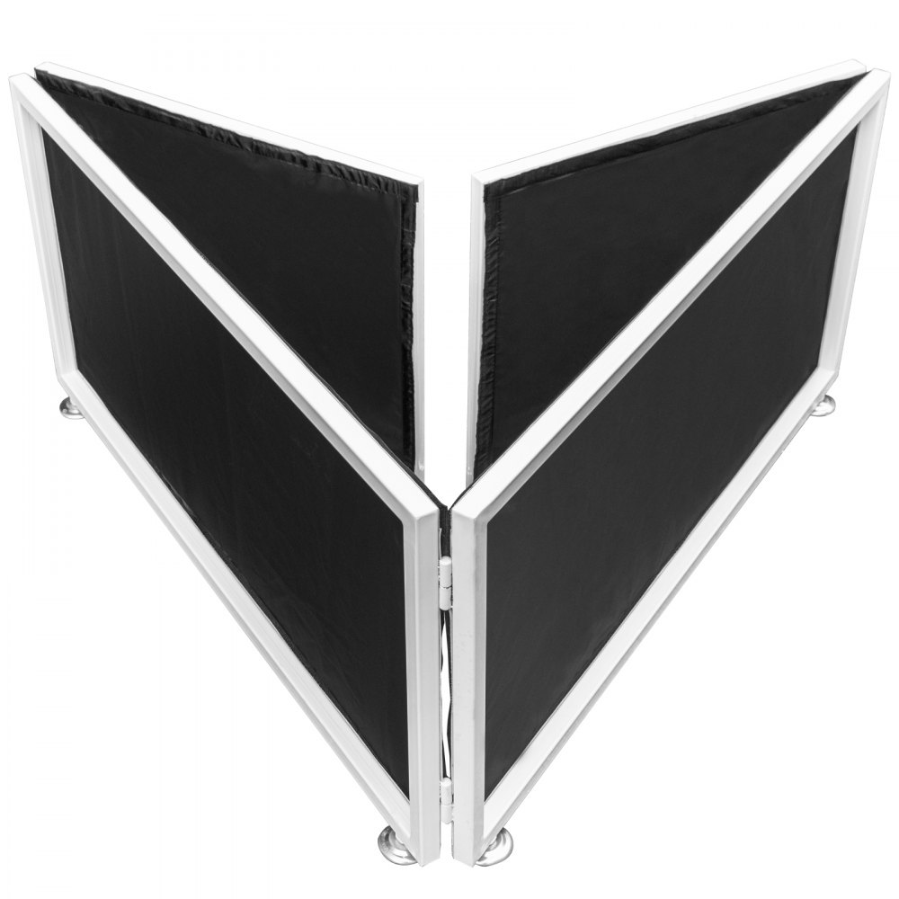 Fachada De Eventos Dj De 40 X 270 Cm, Cabina Dj Stand Mesa Plegable Blanco