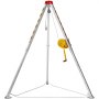 VEVOR Rescue Tripod Set, 1800 lbs Winch Tripod for confined spaces with 7' legs and 98' cable for confined spaces, 32.8' fall arrest harness, harness