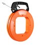 VEVOR Cinta de Pesca de Longitud de 36,6 m Diámetro de 3,18 mm Extractor de Cables de Acero con Carcasa, Mango, Caja de Plástico, Herramientas de Pesca de Alambre Flexible para Conductos Eléctricos