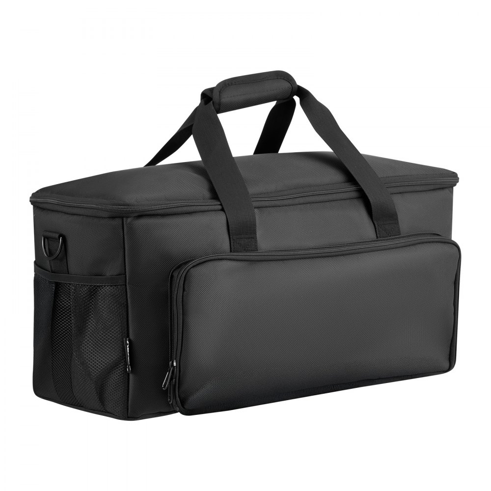 VEVOR Bolsa para DJ con Ruedas 50 x 24 x 26 cm, Bolsa de Viaje para Cables 1680D Acolchada con 6 Divisores Desmontables, Impermeable, Resistente al Desgaste para Accesorios Equipos de Sonido Músicos