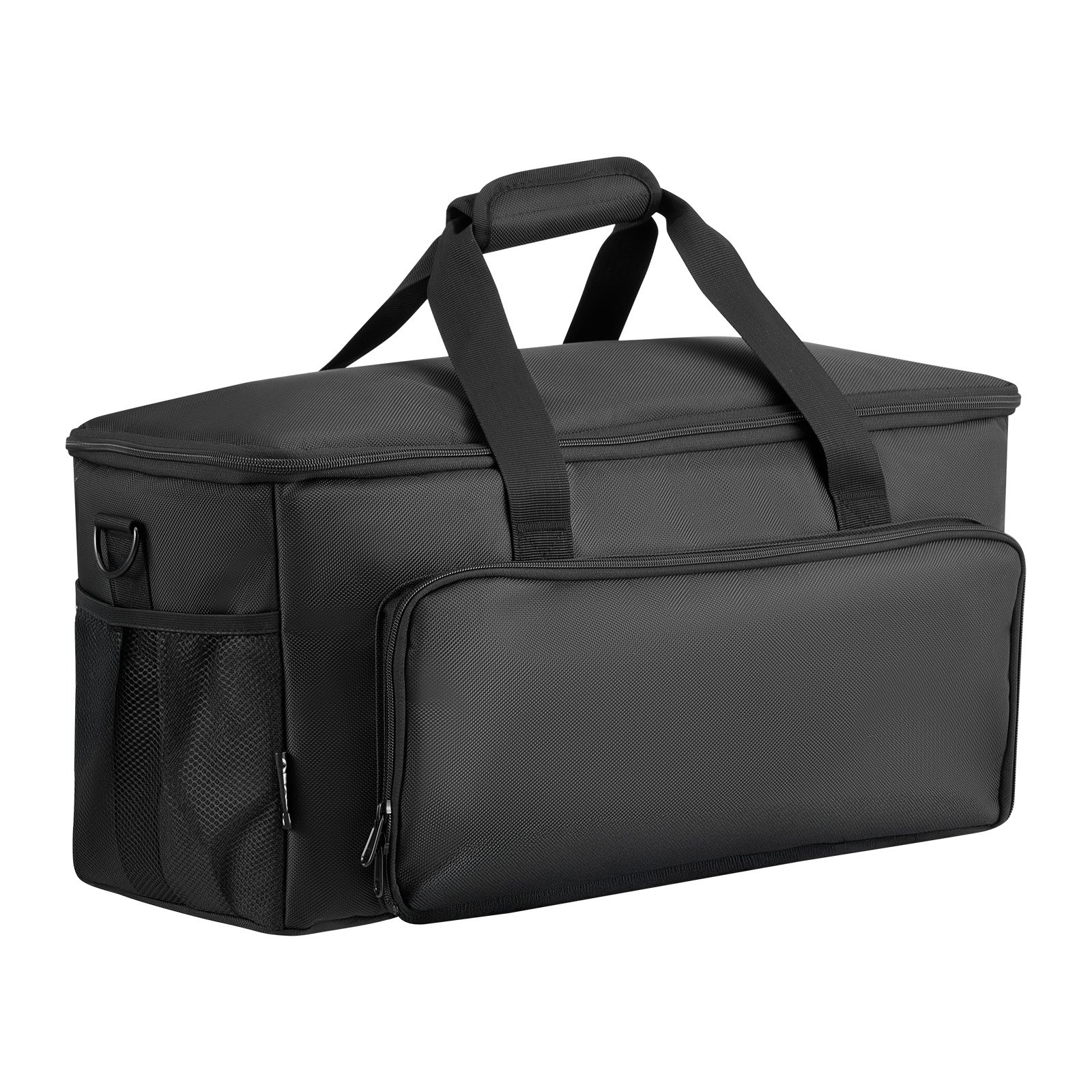 VEVOR Bolsa para DJ con Ruedas 50 x 24 x 26 cm, Bolsa de Viaje para Cables 1680D Acolchada con 6 Divisores Desmontables, Impermeable, Resistente al Desgaste para Accesorios Equipos de Sonido Músicos