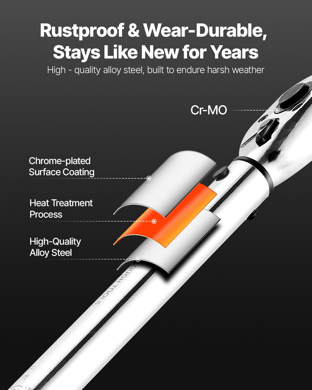 VEVOR Juego de Llaves Dinamométricas de Clic Accionamiento de 3/8" 5-60 Nm Bidireccional 72 Dientes con Vasos, Puntas, Barra de Extensión, Vasos para Bujías y Adaptador ±3 % de Precisión Naranja