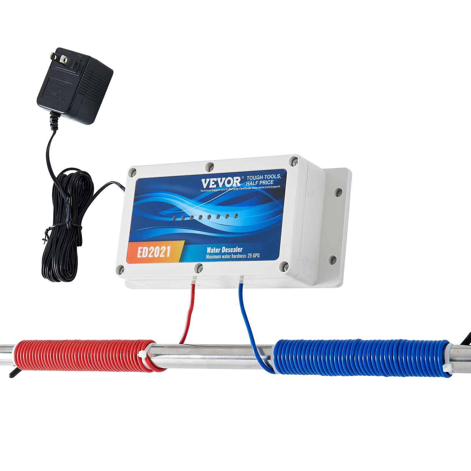 VEVOR Sistema Descalcificador de Agua Electrónico Descalcificador sin Sal para Toda la Casa Acondicionador de Agua Dura para Reducir la Acumulación de Cal para Todo Tipo de Tuberías de Plomería