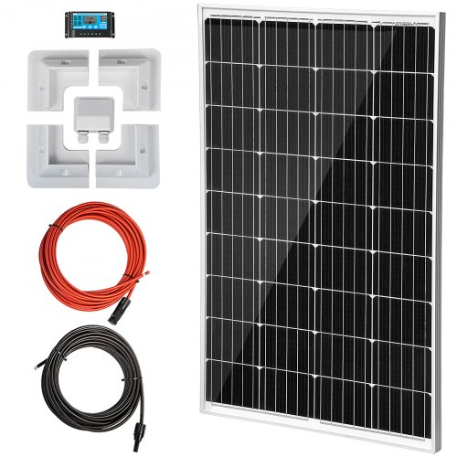 Vevor Panel Solar Monocristalino Kit 100w 12v Placa Autocaravana Caravana Barco