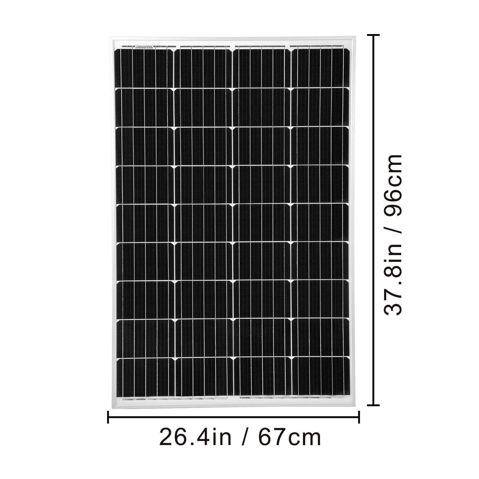 Vevor Panel Solar Monocristalino Kit 100w 12v Placa Autocaravana Caravana Barco