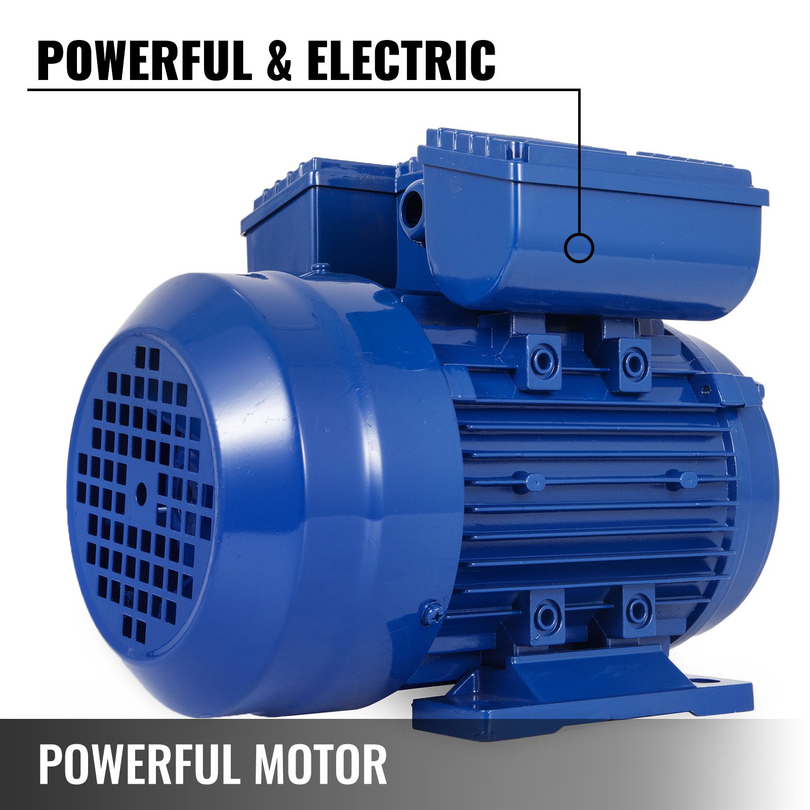 Vevor 0,75 Kw 1 Hp Monofásico Motor Eléctrico 1 Fase 240 V 1420 Rpm 1500 Rpm B3
