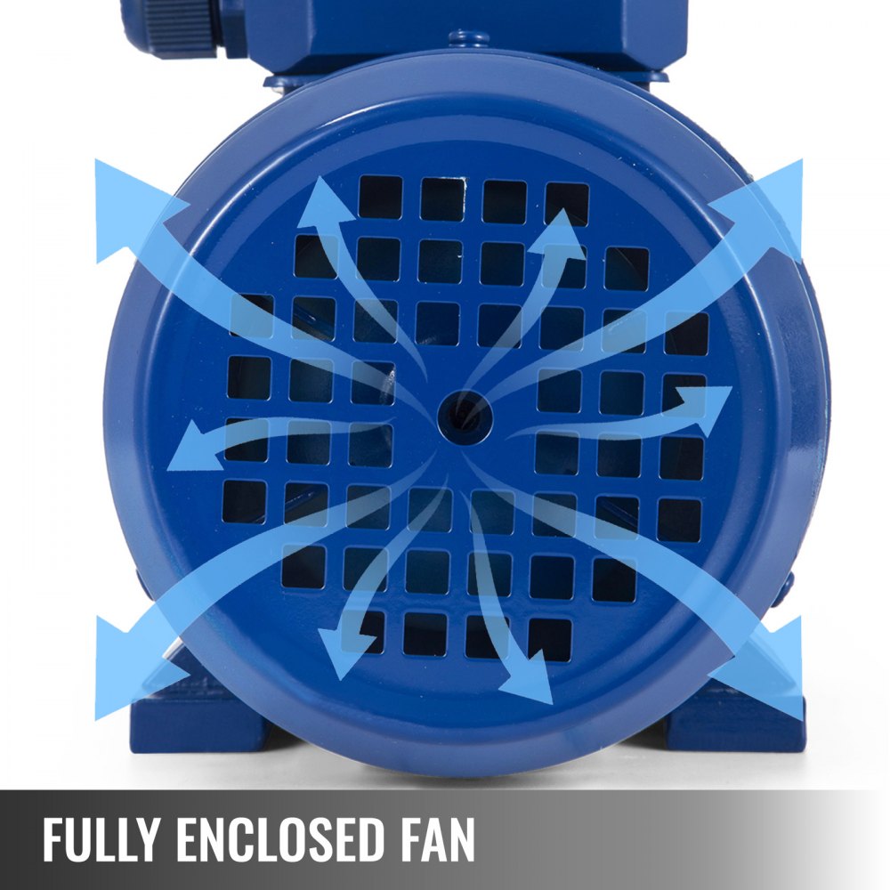Motor Eléctrico Trifásico 0.12 Kw 1/6 Hp 3000 Rpm B3 Blue Fans 230/400 V