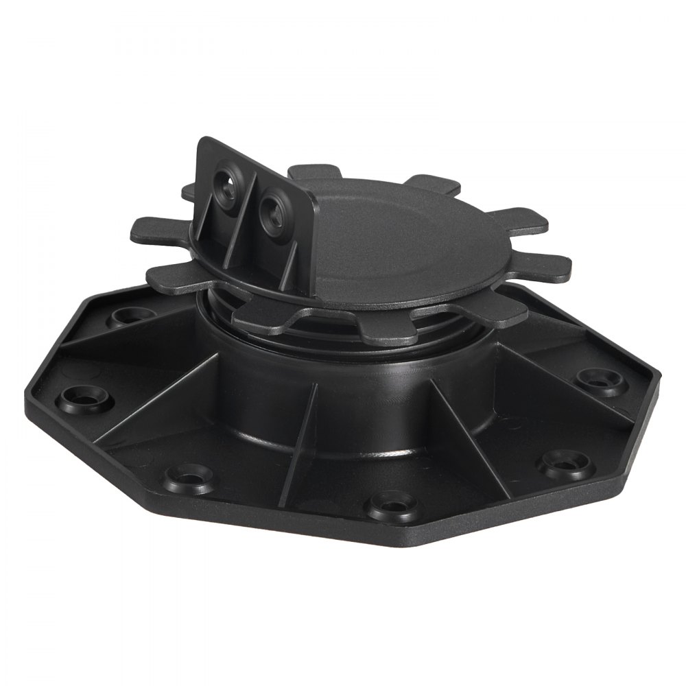 VEVOR Bloques de Terraza 12 Unidades, Carga de 907,18 kg, Pedestal de Plástico, Adoquín, Elevación 30 a 60 mm, Altura Ajustable, Base para Cobertizo, Madera, Hormigón y Metal, 164 x 164 x 58 mm