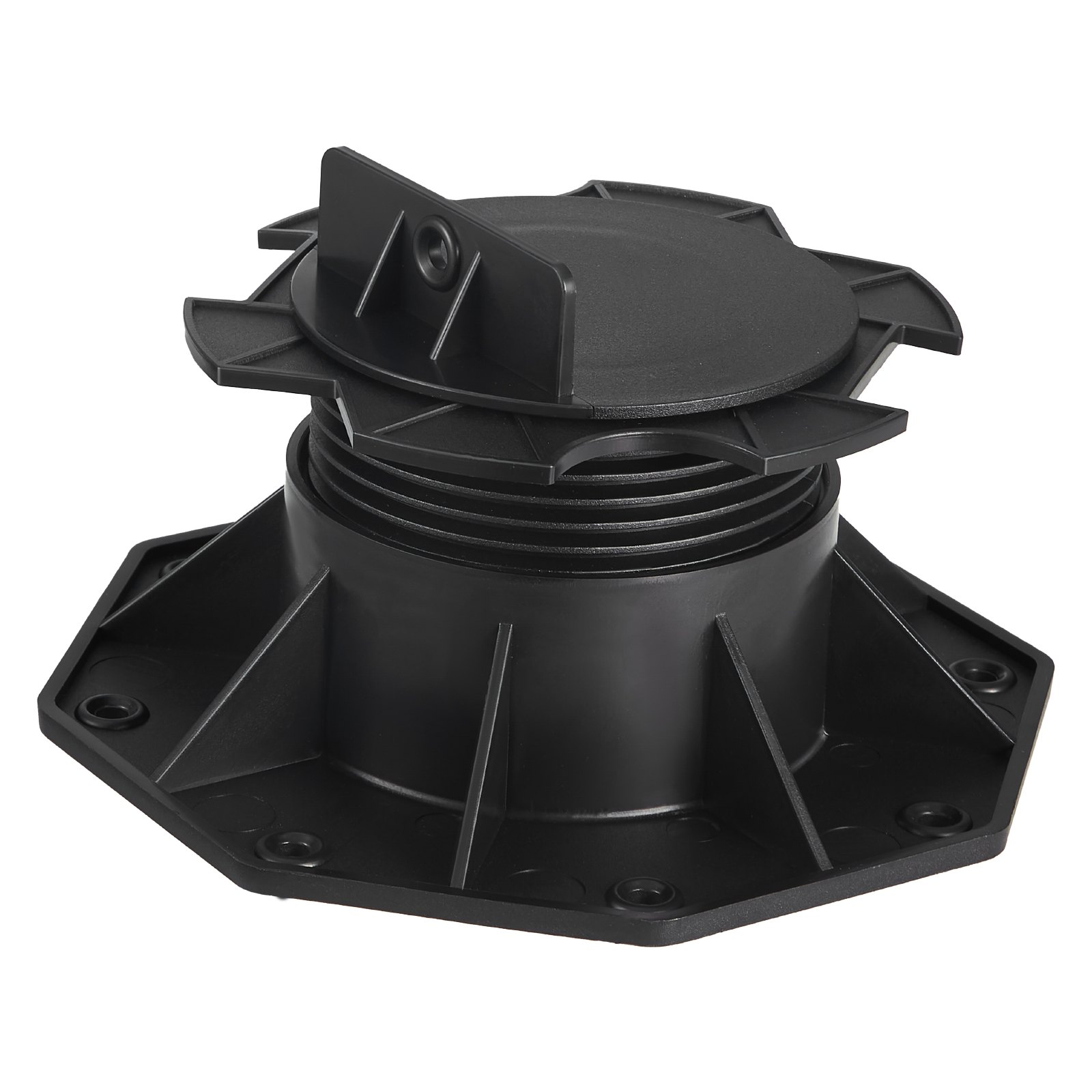 VEVOR Bloques de Terraza 12 Unidades, Carga de 907,18 kg, Pedestal de Plástico, Adoquín, Elevación 60 a 135 mm, Altura Ajustable, Base para Cobertizo, Madera, Hormigón y Metal, 202 x 202 x 85 mm