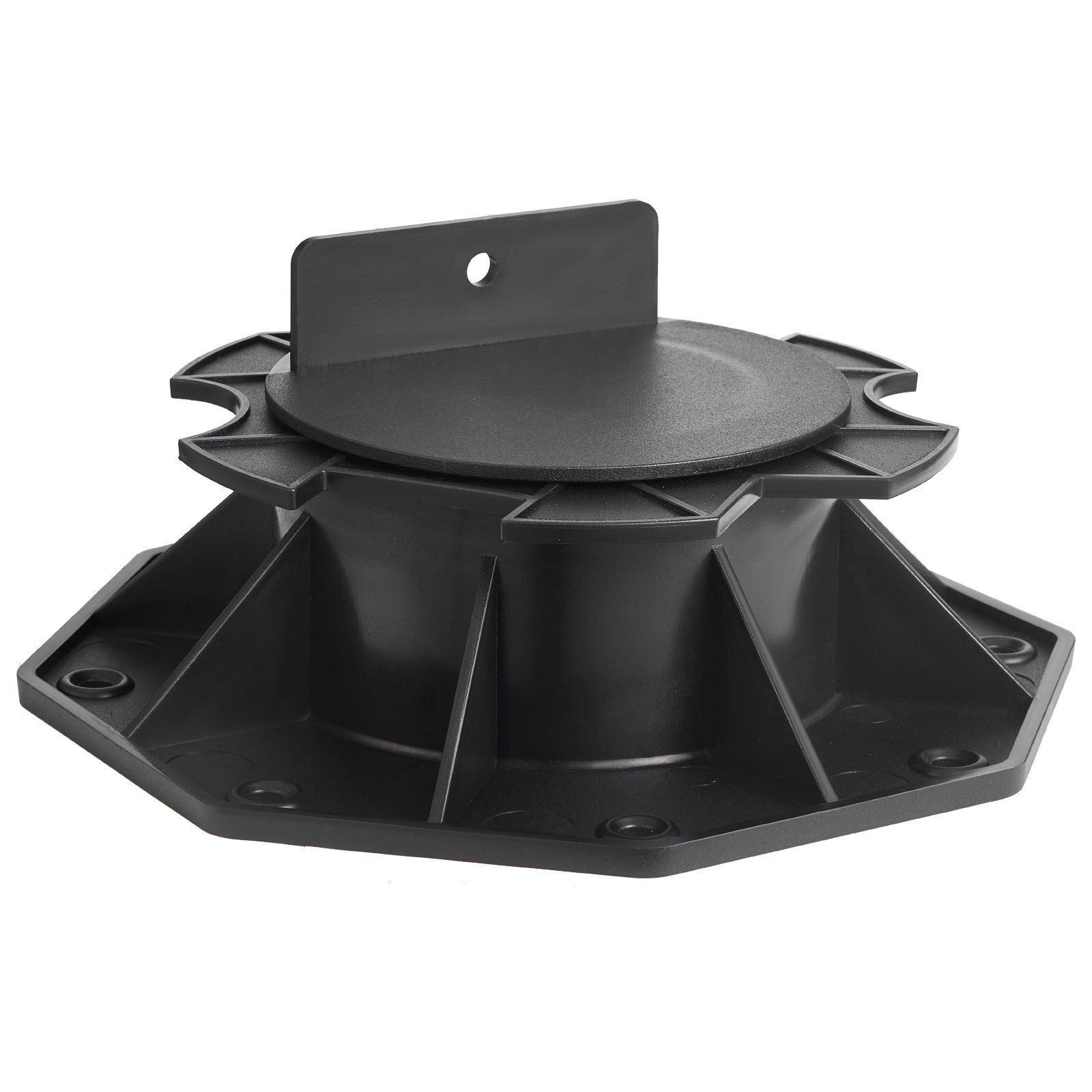 VEVOR Bloques de Terraza 12 Unidades, Carga de 907,18 kg, Pedestal de Plástico, Adoquín, Elevación 60 a 135 mm, Altura Ajustable, Base para Cobertizo, Madera, Hormigón y Metal, 202 x 202 x 85 mm