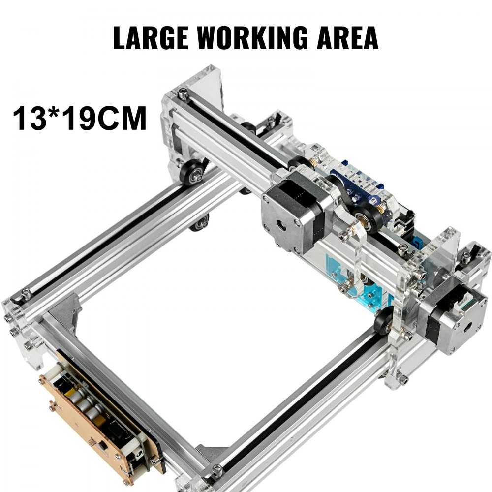 VEVOR Máquina de Grabado Láser 32x30x21cm Cortador Láser Profesional Compatible con WinXP, Win7, Win8, Win10 Grabadora Láser para Madera y Metal 0,02-0,2seg/píxel para Grabar y Cortar Bambú, Plástico