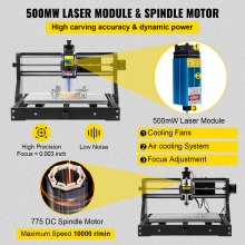 Cnc 3018 Pro Cnc 3018 500mw Máquina CNC Grabador Láser para Madera Cuero Plástico