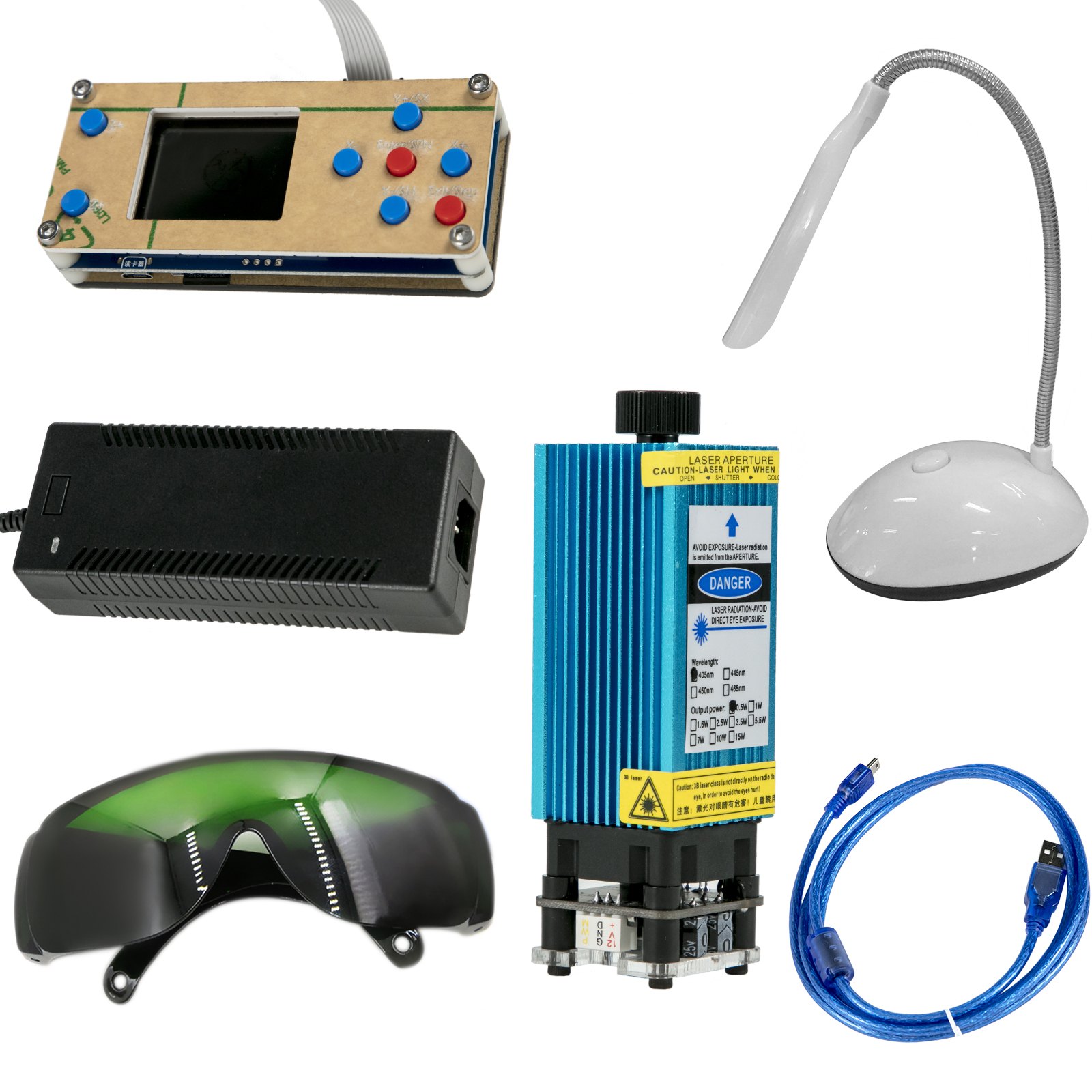 1610 Cnc Router Kit 500mw Máquina De Grabado Láser Controlador Sin Conexión