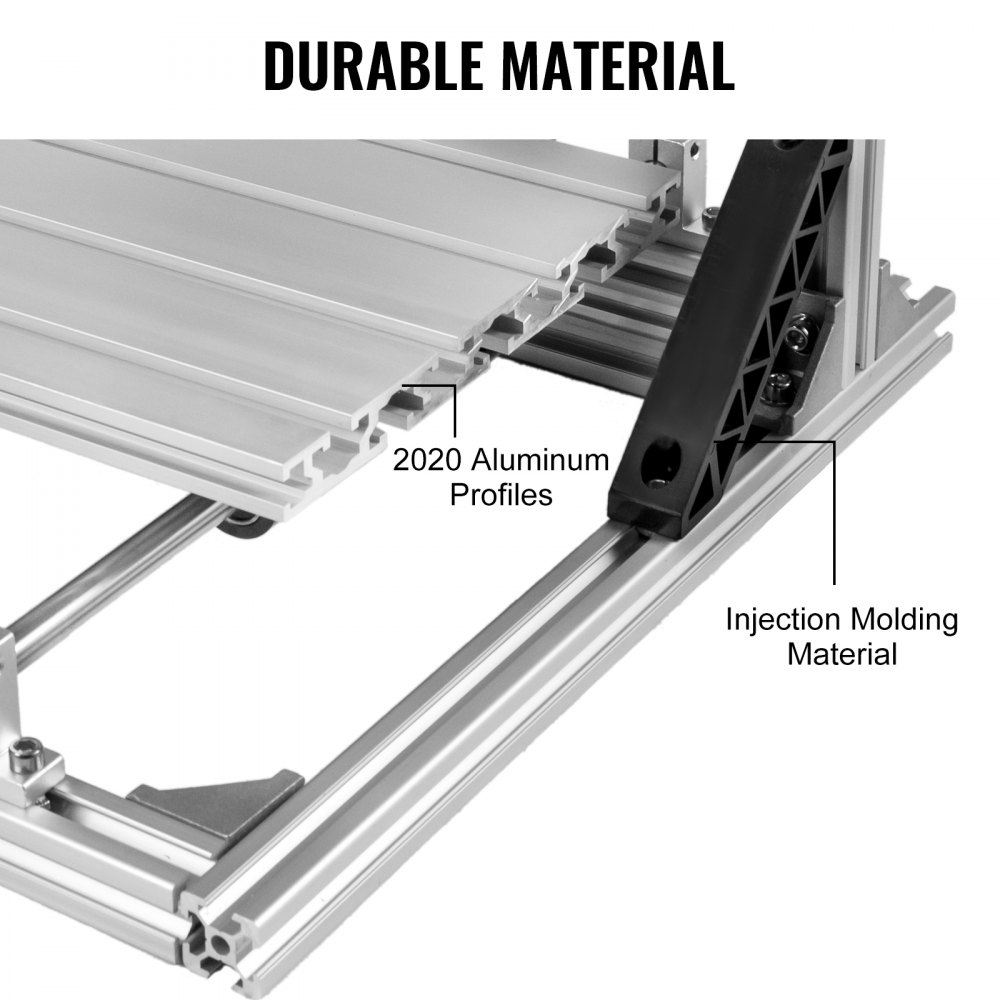 VEVOR Fresadora CNC 2418 Máquina de Grabado de 3 Ejes Fresadora Kit de Enrutador CNC 500mw Láser USB y Control Sin Conexión