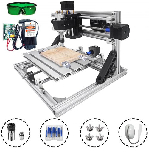Máquina De Grabado De 3 Ejes Cnc 2418 5500mw Kit De Router Grbl Para Madera Pvc