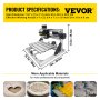 VEVOR Máquina Láser de Grabado, Recorrido de Trabajo 9,4"x7,1"x1,6", GRBL Control CNC Máquina de 3 Ejes, con Varillas de Extensión de 5mm, Máquina de Grabado CNC 2418 DIY, de Perfiles de Aluminio 2020