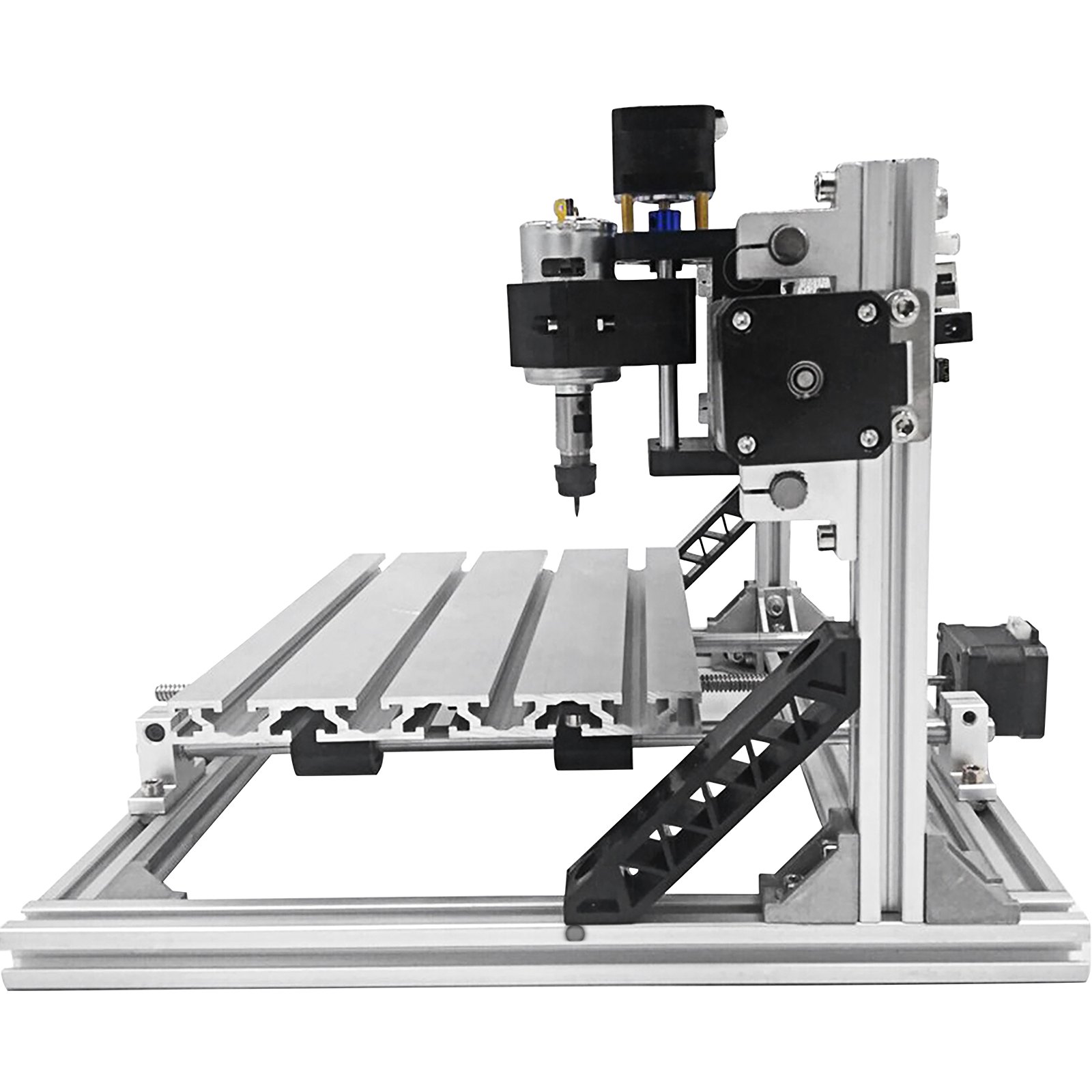 VEVOR Máquina Láser de Grabado, Recorrido de Trabajo 9,4"x7,1"x1,6", GRBL Control CNC Máquina de 3 Ejes, con Varillas de Extensión de 5mm, Máquina de Grabado CNC 2418 DIY, de Perfiles de Aluminio 2020