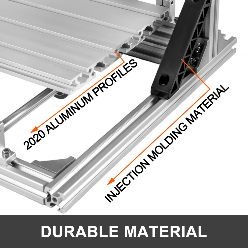 VEVOR 2418 Kit de Enrutador CNC Kit de Enrutador de Madera Control GRBL Básico Máquina de Bricolaje CNC Máquina de Fresado de PVC de 3 Ejes PCB con Controlador Fuera de Línea 240x180x40mm