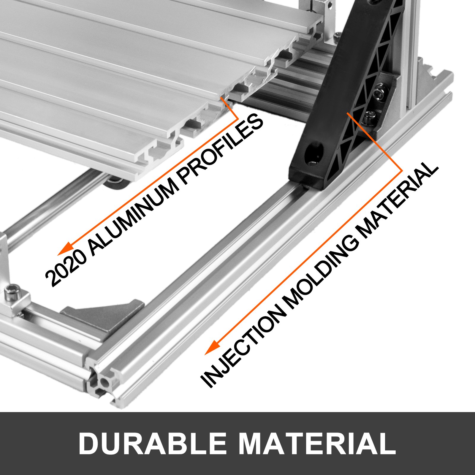 VEVOR 2418 Kit de Enrutador CNC Kit de Enrutador de Madera Control GRBL Básico Máquina de Bricolaje CNC Máquina de Fresado de PVC de 3 Ejes PCB con Controlador Fuera de Línea 240x180x40mm